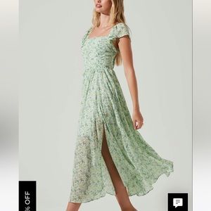 ASTR the Label Luisa Floral Flutter Sleeve Dress